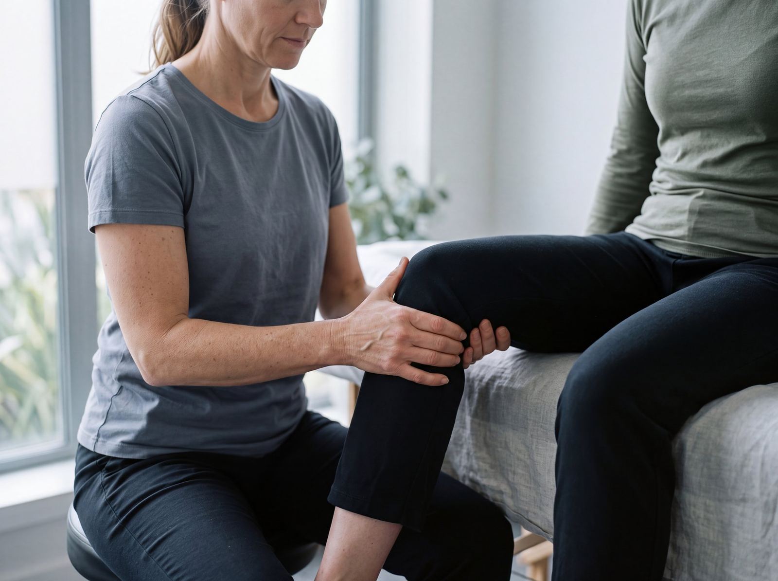 Physiotherapeutische Knieuntersuchung